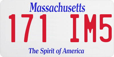 MA license plate 171IM5