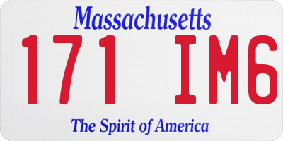 MA license plate 171IM6
