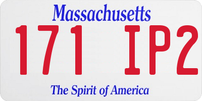 MA license plate 171IP2