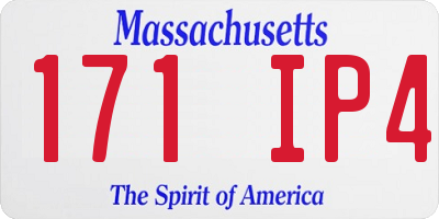 MA license plate 171IP4