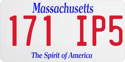 MA license plate 171IP5