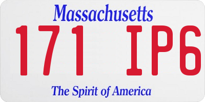 MA license plate 171IP6