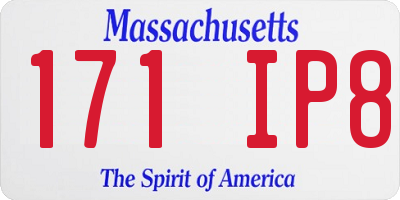 MA license plate 171IP8