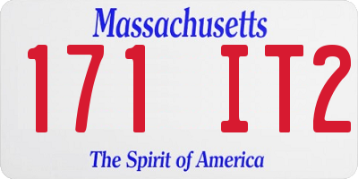 MA license plate 171IT2