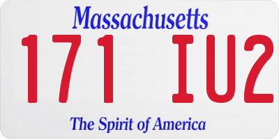 MA license plate 171IU2