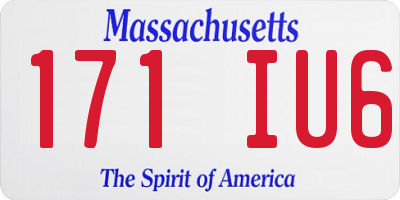 MA license plate 171IU6