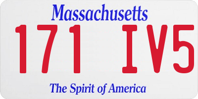 MA license plate 171IV5