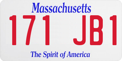 MA license plate 171JB1
