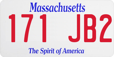 MA license plate 171JB2