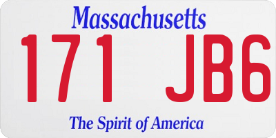 MA license plate 171JB6