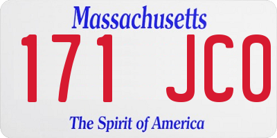 MA license plate 171JC0
