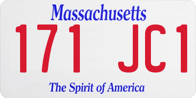 MA license plate 171JC1