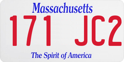 MA license plate 171JC2