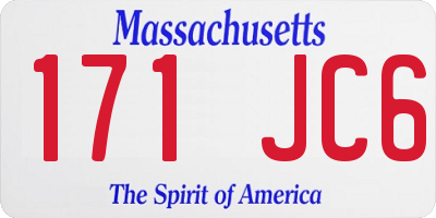 MA license plate 171JC6