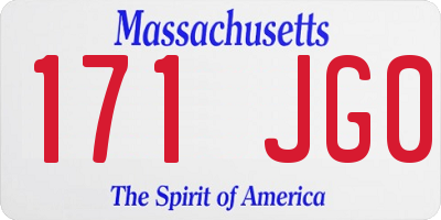 MA license plate 171JG0