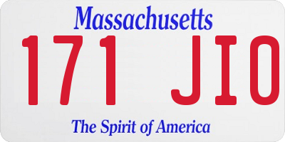 MA license plate 171JI0