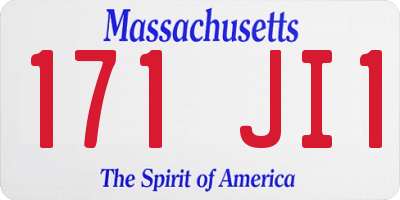 MA license plate 171JI1