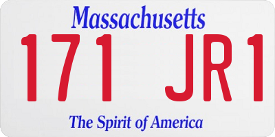 MA license plate 171JR1