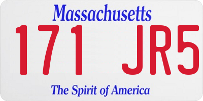 MA license plate 171JR5