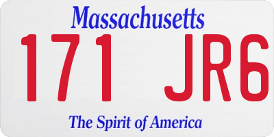 MA license plate 171JR6