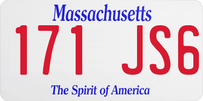 MA license plate 171JS6