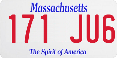 MA license plate 171JU6