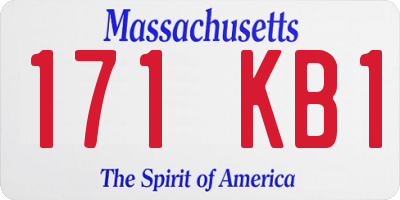 MA license plate 171KB1
