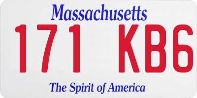 MA license plate 171KB6