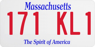 MA license plate 171KL1