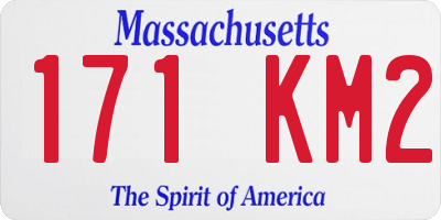 MA license plate 171KM2