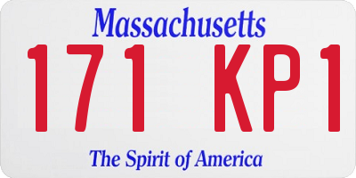MA license plate 171KP1