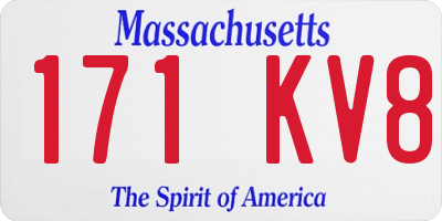 MA license plate 171KV8