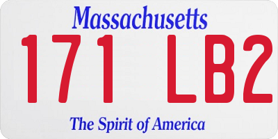 MA license plate 171LB2