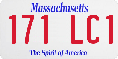MA license plate 171LC1