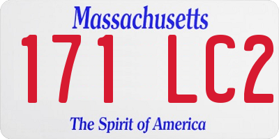 MA license plate 171LC2