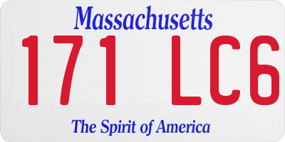 MA license plate 171LC6