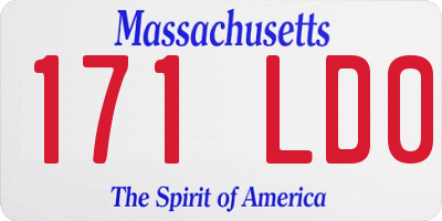 MA license plate 171LD0