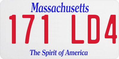 MA license plate 171LD4