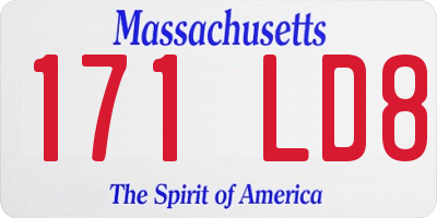 MA license plate 171LD8