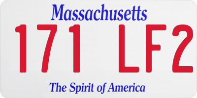 MA license plate 171LF2