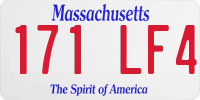 MA license plate 171LF4