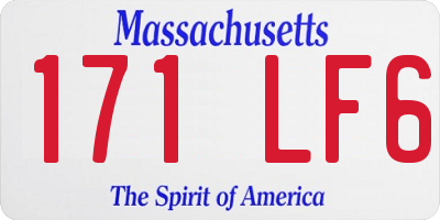 MA license plate 171LF6