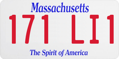 MA license plate 171LI1
