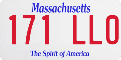 MA license plate 171LL0