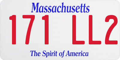 MA license plate 171LL2