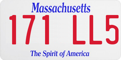 MA license plate 171LL5