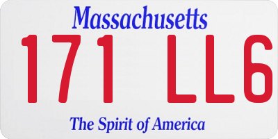 MA license plate 171LL6