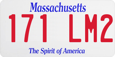 MA license plate 171LM2