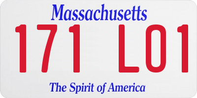 MA license plate 171LO1