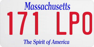 MA license plate 171LP0